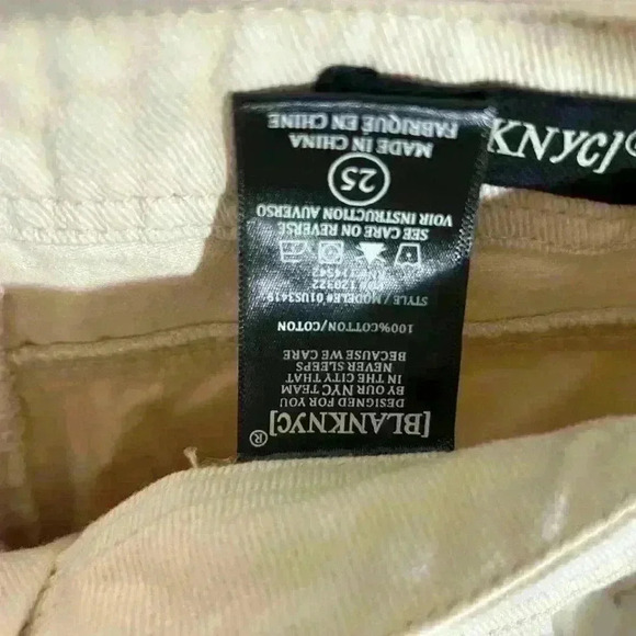 Anthropologie Blank NYC The Baxter in Natural Pant Size 25 NWT - Picture 9 of 9